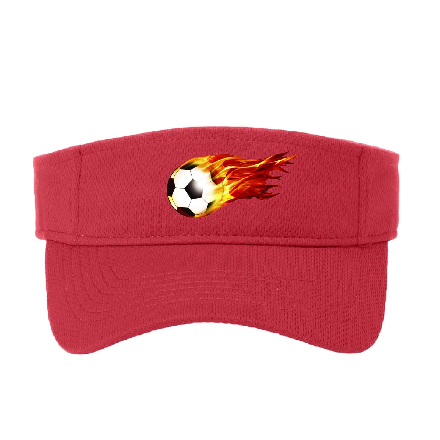 On Fire Soccer Ball | Soccer Visors | Moisture Wicking 100% Polyester