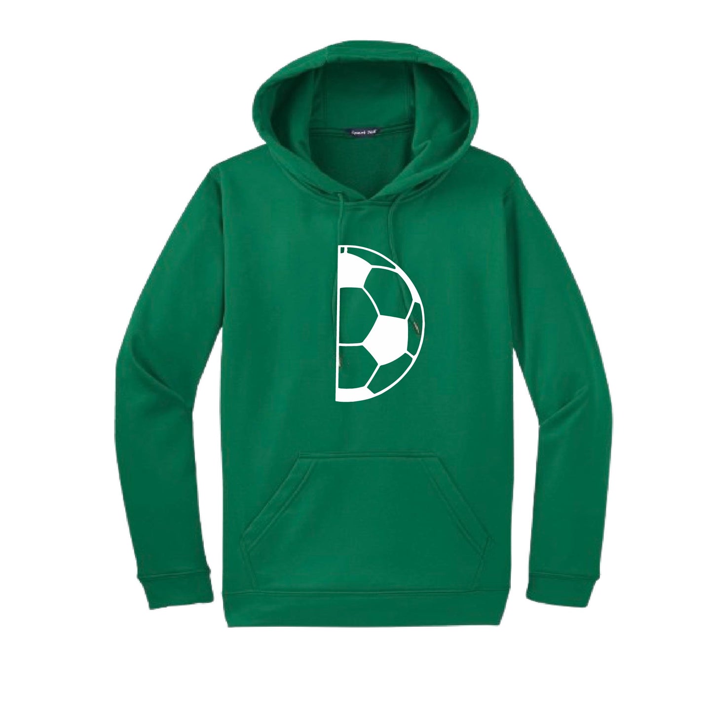 Half Soccer Ball | Unisex Hoodie Athletic Soccer Sweatshirt | 50% Cotton/50% Polyester