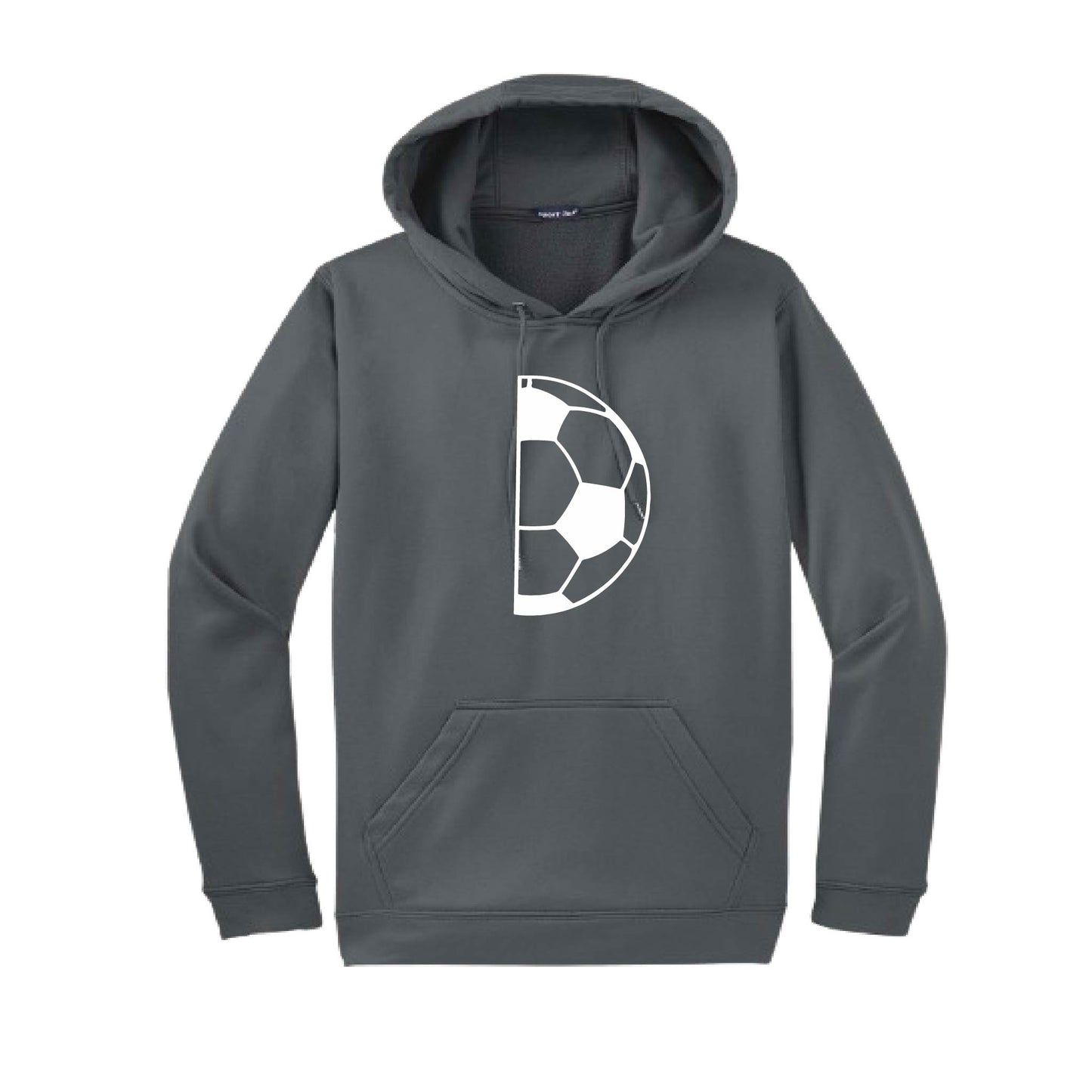 Half Soccer Ball | Unisex Hoodie Athletic Soccer Sweatshirt | 50% Cotton/50% Polyester