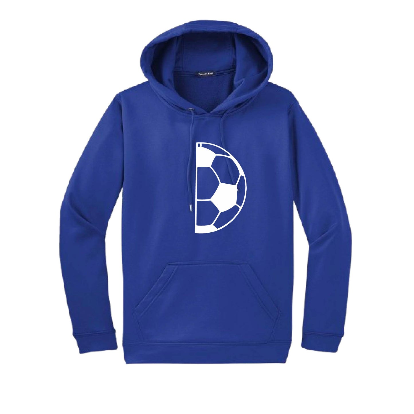 Half Soccer Ball | Unisex Hoodie Athletic Soccer Sweatshirt | 50% Cotton/50% Polyester