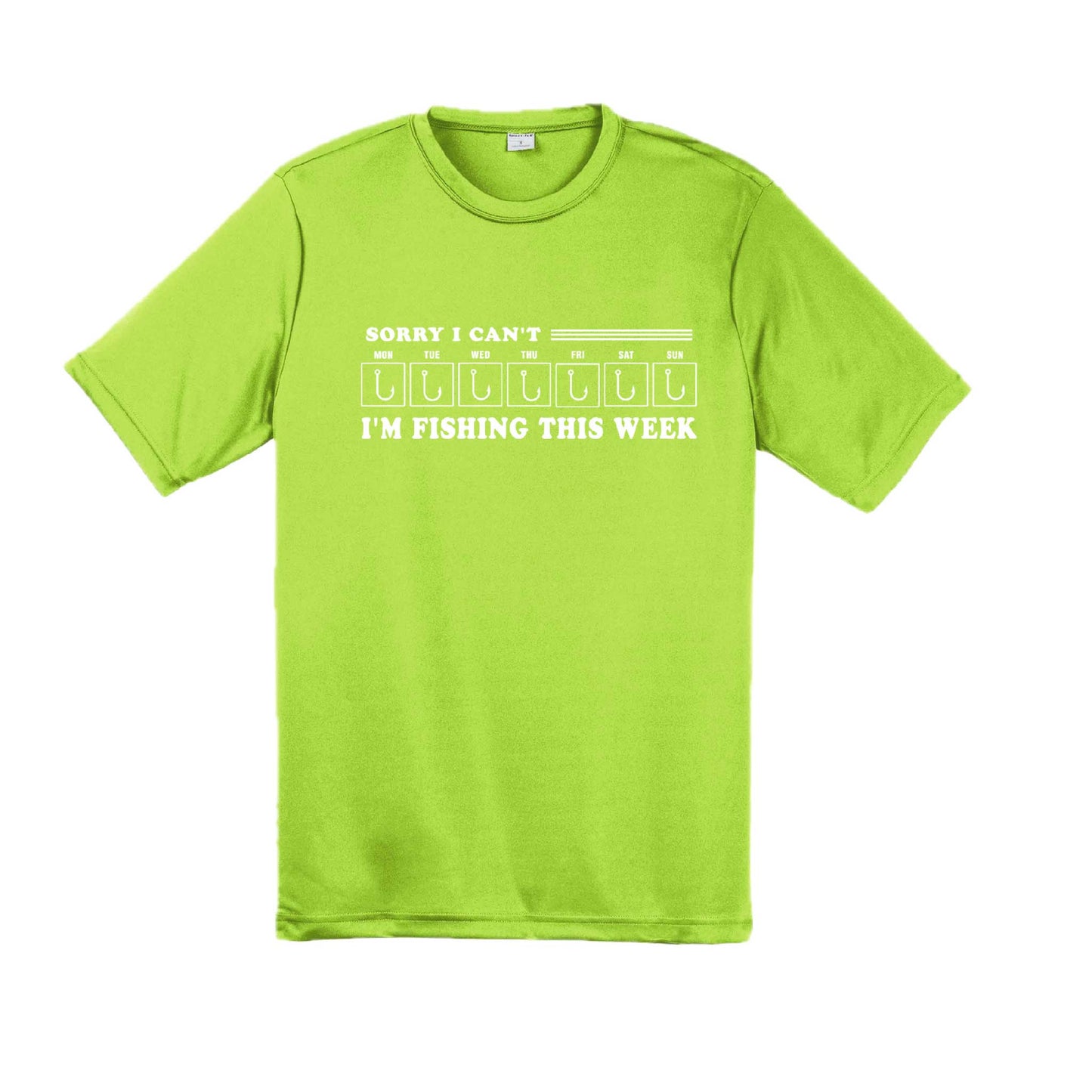 Sorry I Can't I'm Busy This Week Fishing | Men's Short Sleeve Camping T-Shirt | 100% Polyester