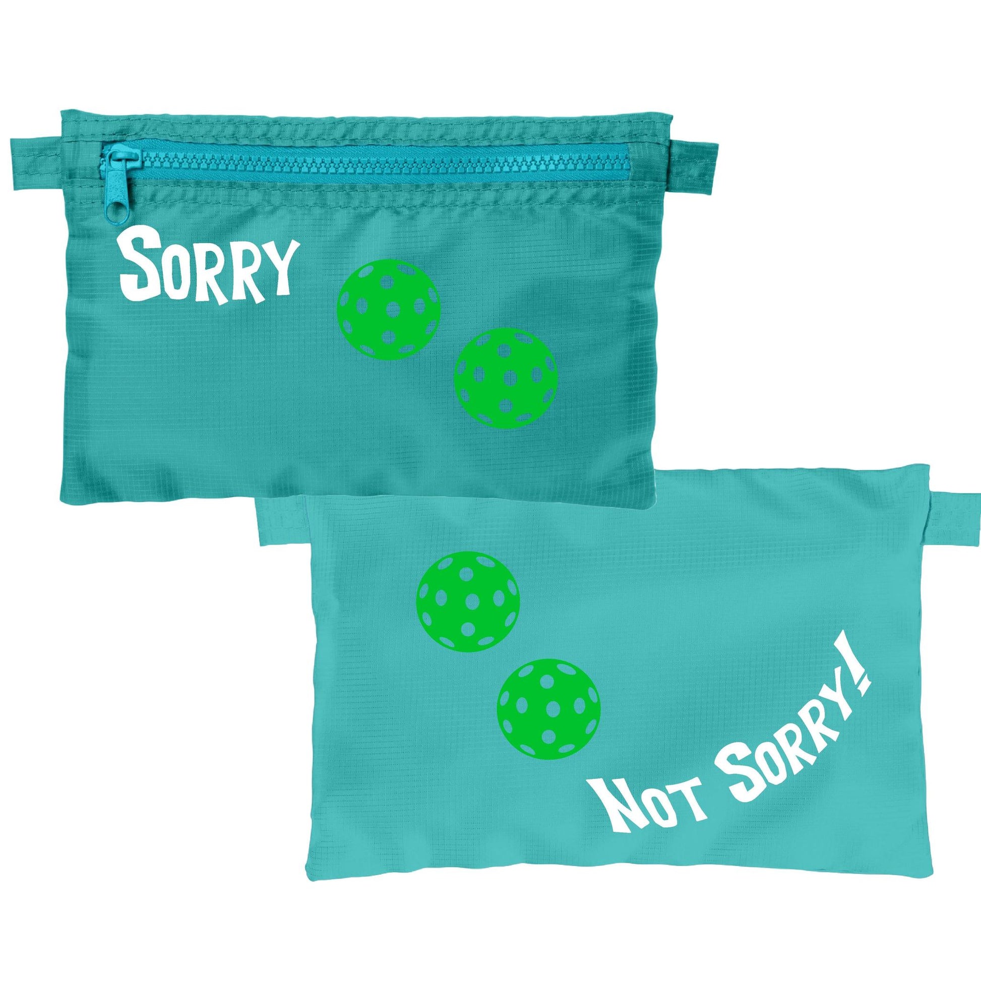 Sorry Not Sorry (10 Custom Pickleball Colors) | Pickleball Cosmetic Stash Pouch Bag | Small Size Court Stash Bag