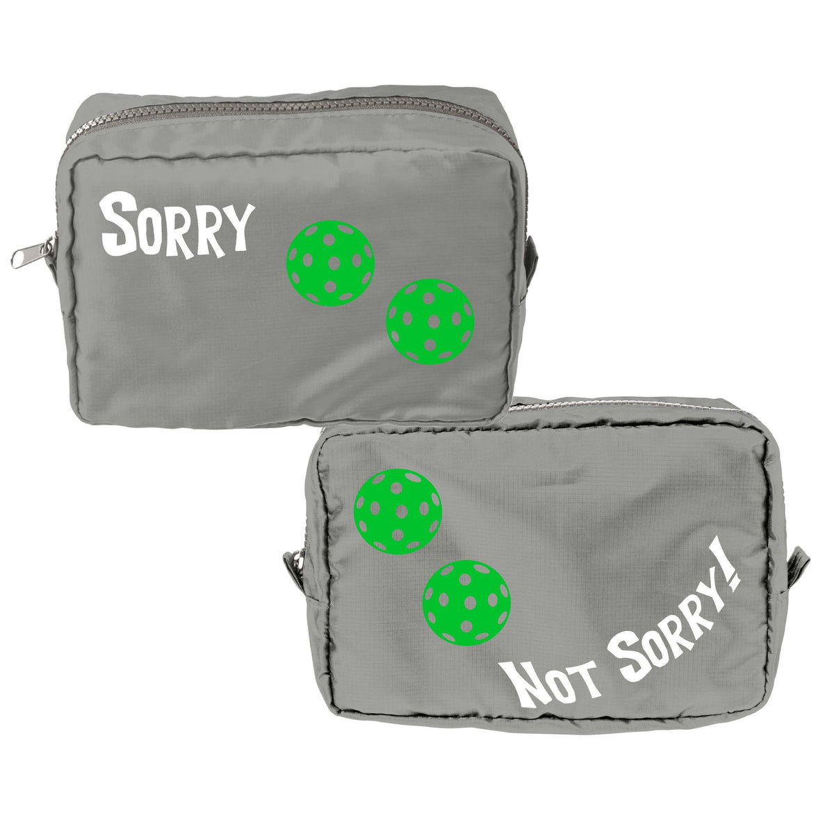 Sorry Not Sorry (10 Custom Pickleball Colors) | Pickleball Dimensional Cosmetic Pouch Bag | Small Size Court Dimensional Bag