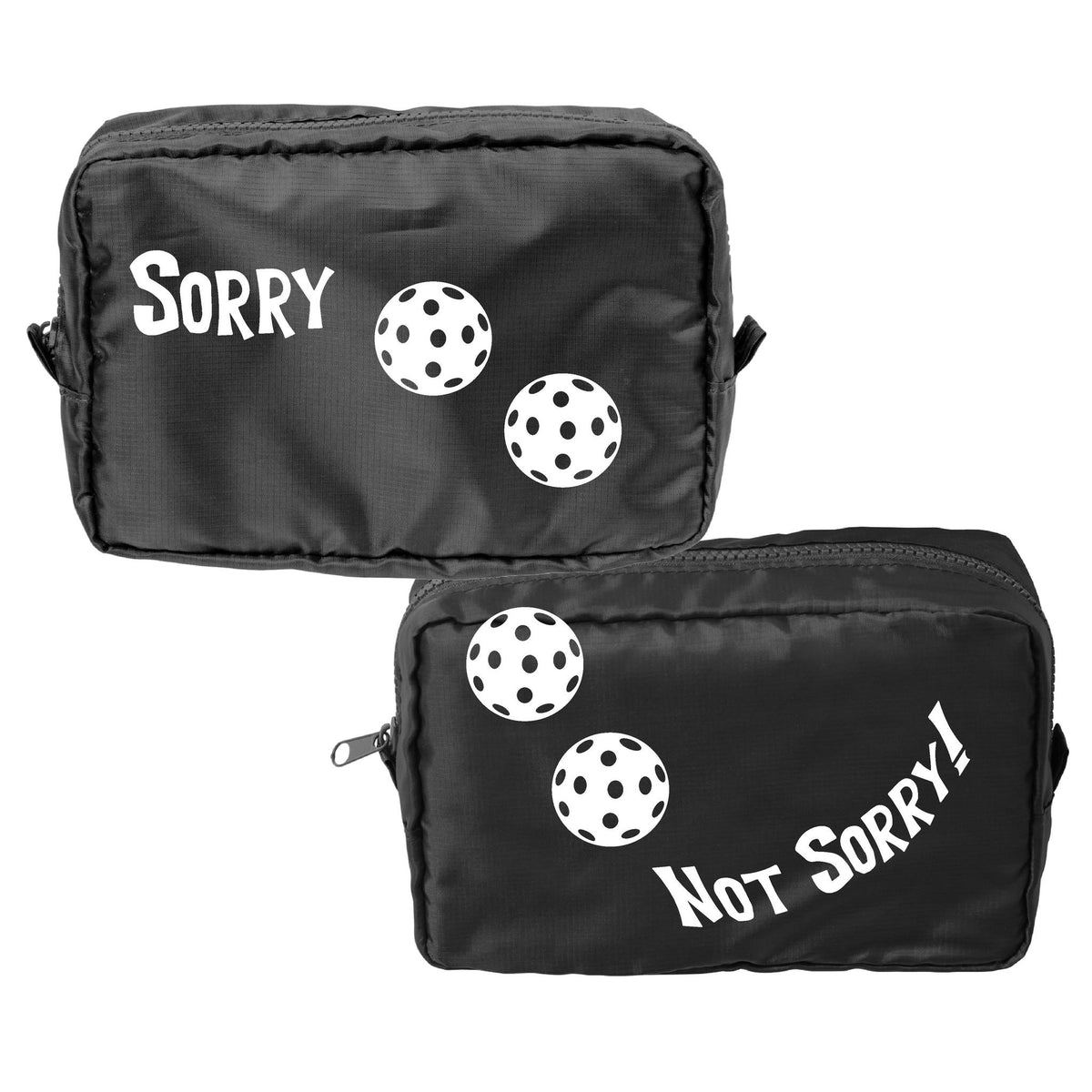 Sorry Not Sorry (10 Custom Pickleball Colors) | Pickleball Dimensional Cosmetic Pouch Bag | Small Size Court Dimensional Bag