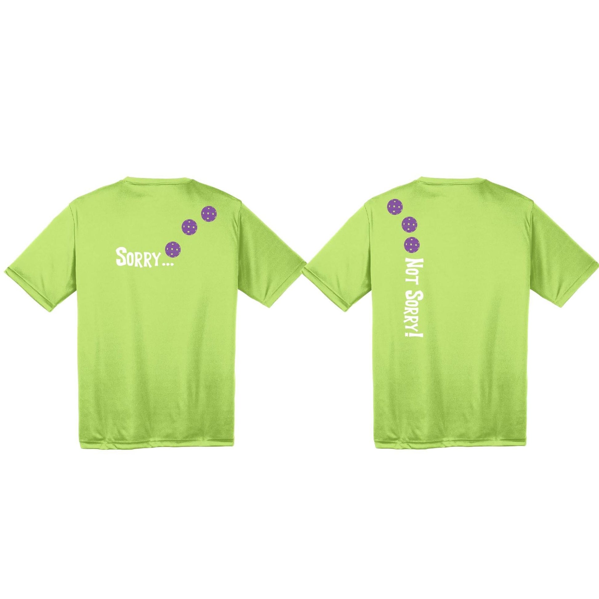Sorry Not Sorry (Pickleballs Pink) | Clearance Men's Short Sleeve Athletic Performance T-Shirt | 100% Polyester