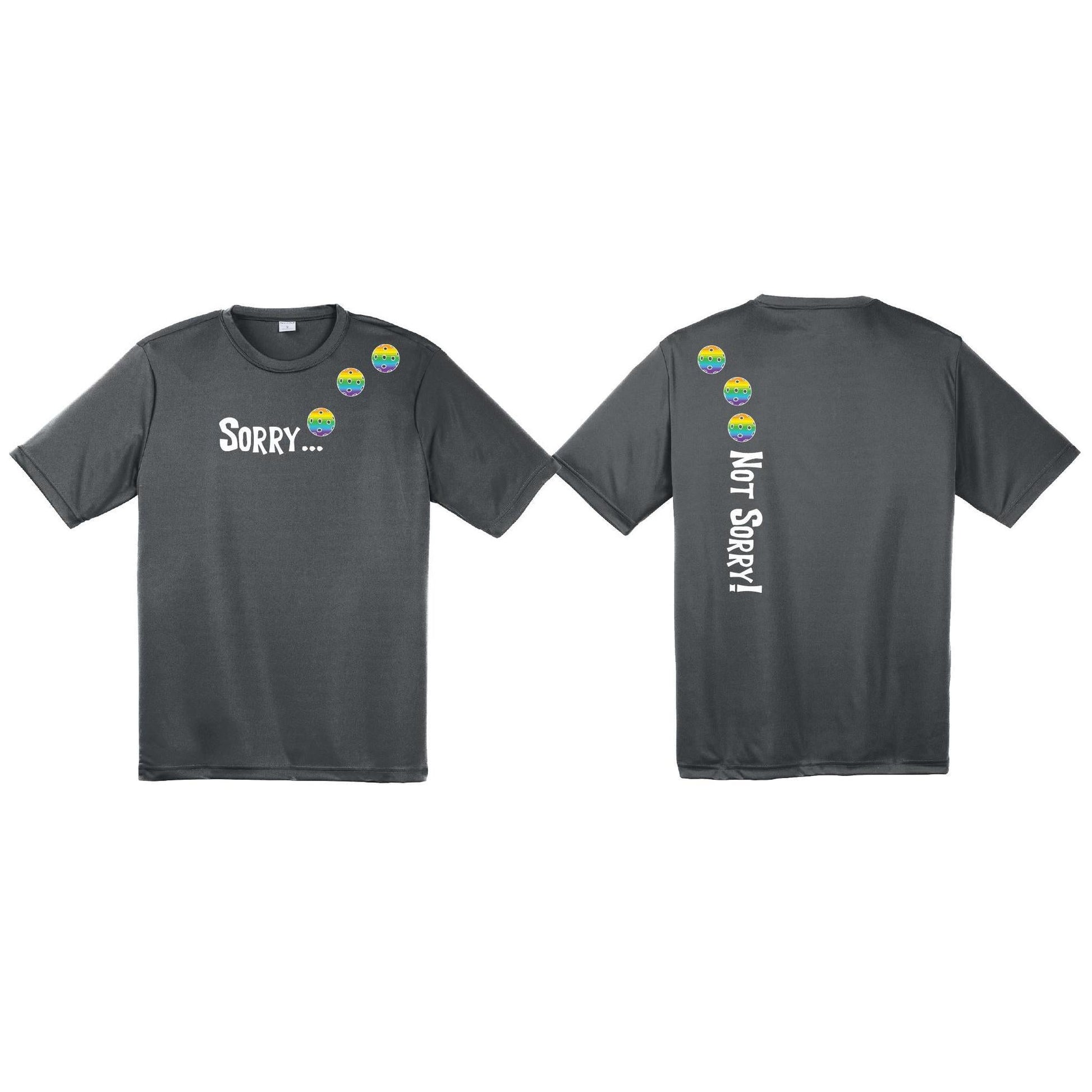Sorry Not Sorry (Pickleballs Pink) | Clearance Men's Short Sleeve Athletic Performance T-Shirt | 100% Polyester