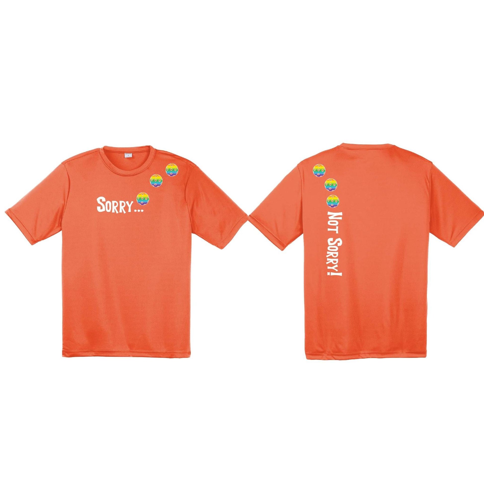 Sorry Not Sorry (Pickleballs Pink) | Clearance Men's Short Sleeve Athletic Performance T-Shirt | 100% Polyester