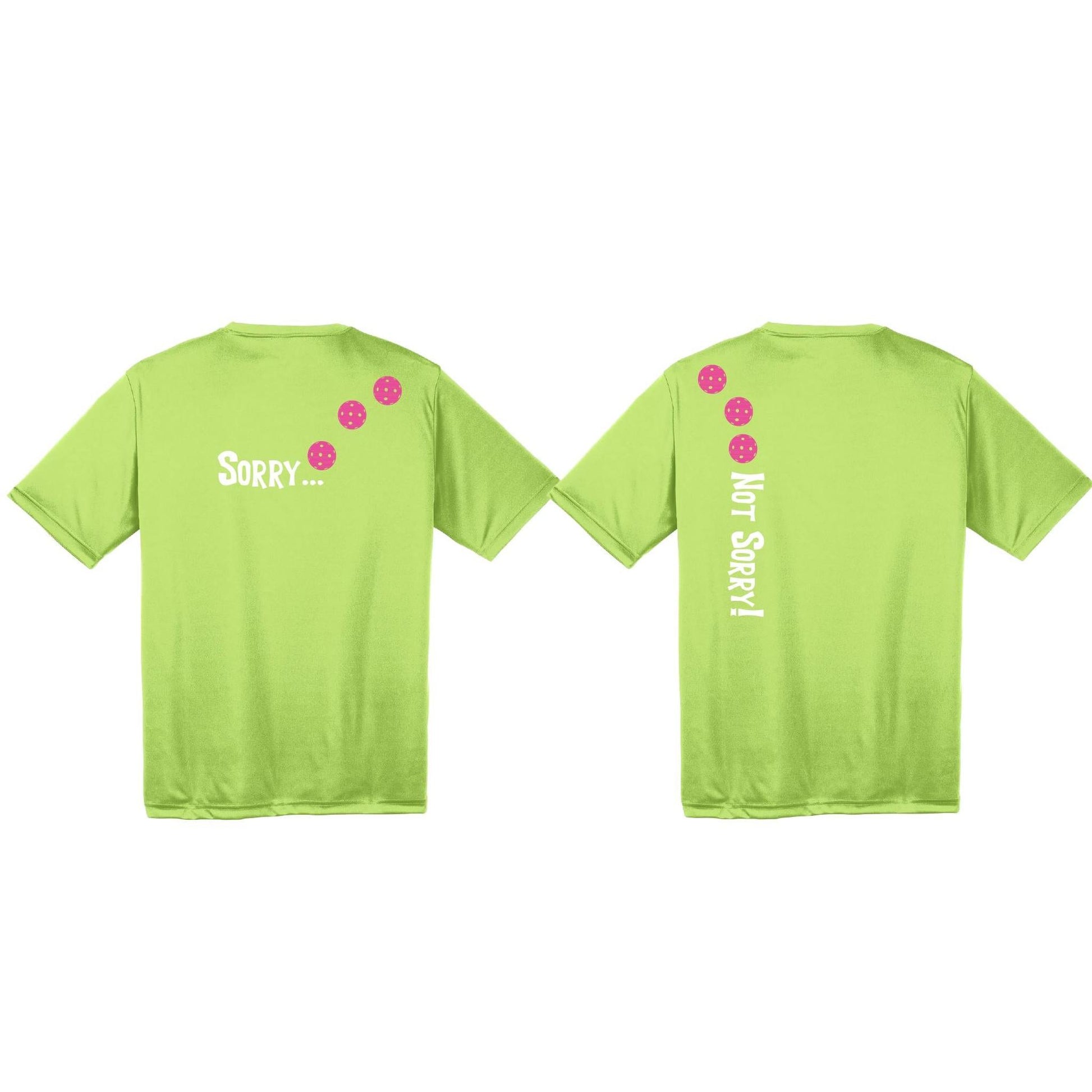 Sorry Not Sorry (Pickleballs Pink) | Clearance Men's Short Sleeve Athletic Performance T-Shirt | 100% Polyester