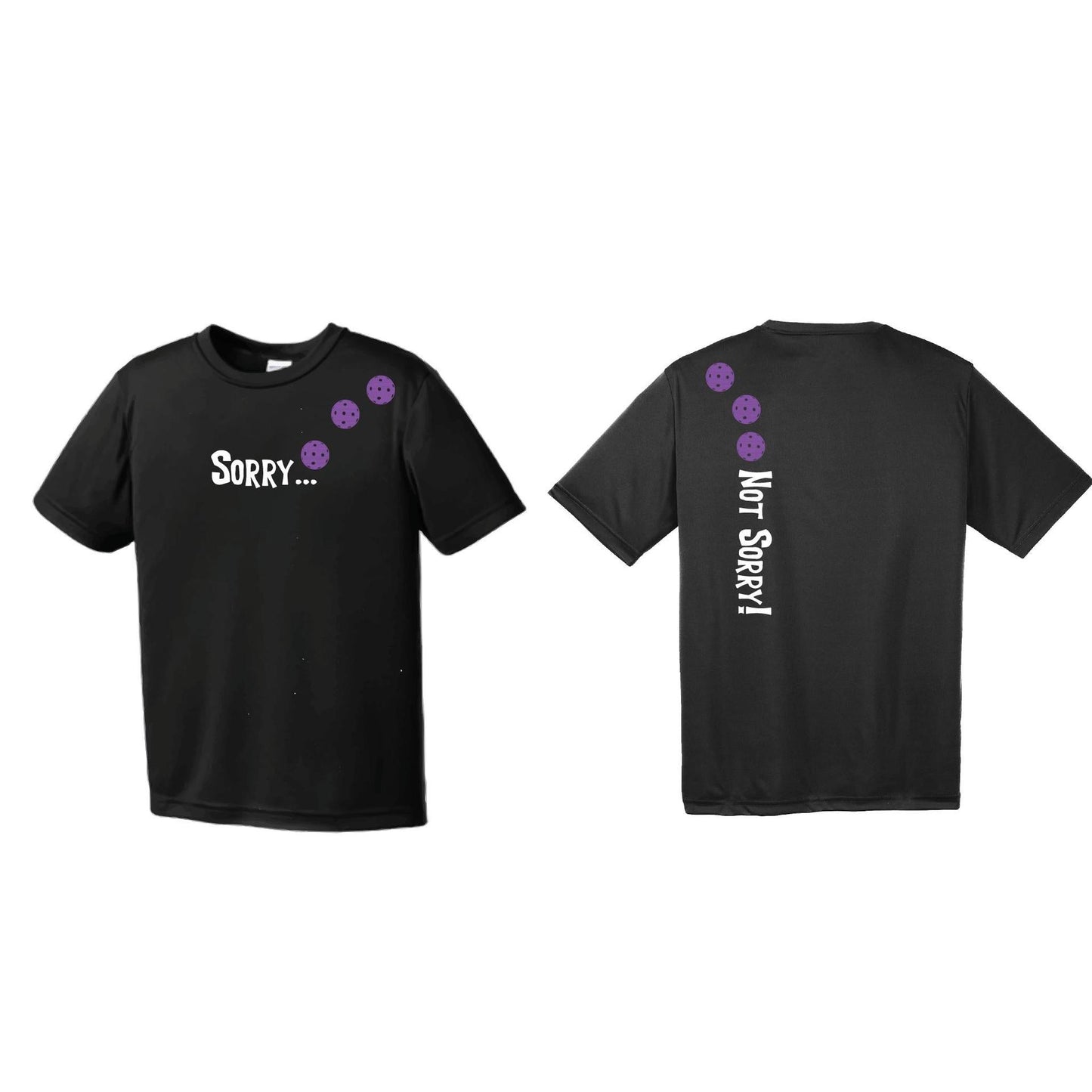 Sorry Not Sorry (Pickleballs Pink) | Clearance Men's Short Sleeve Athletic Performance T-Shirt | 100% Polyester