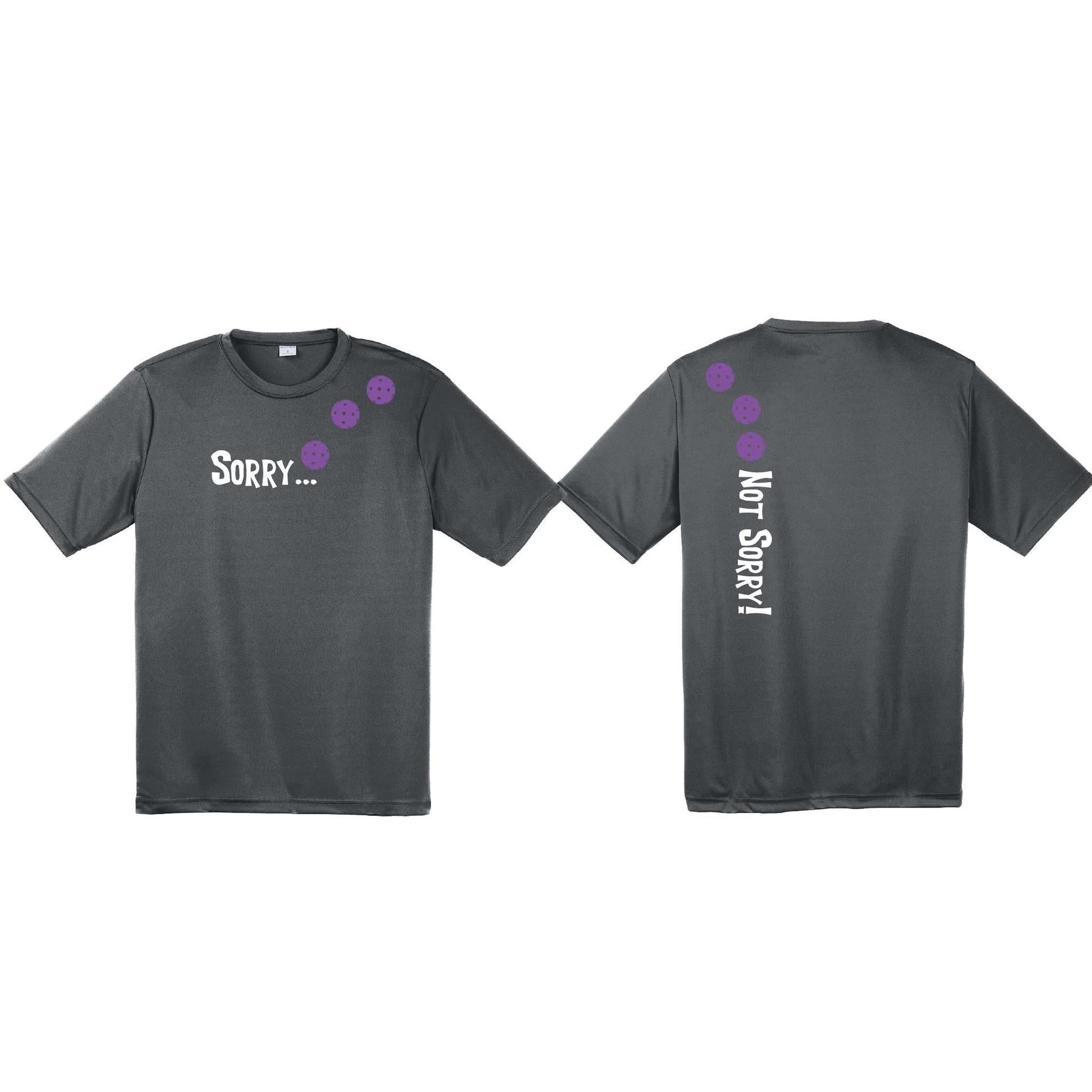 Sorry Not Sorry (Pickleballs Pink) | Clearance Men's Short Sleeve Athletic Performance T-Shirt | 100% Polyester