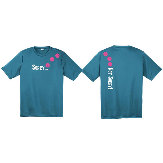 Sorry Not Sorry (Pickleballs Pink) | Clearance Men's Short Sleeve Athletic Performance T-Shirt | 100% Polyester