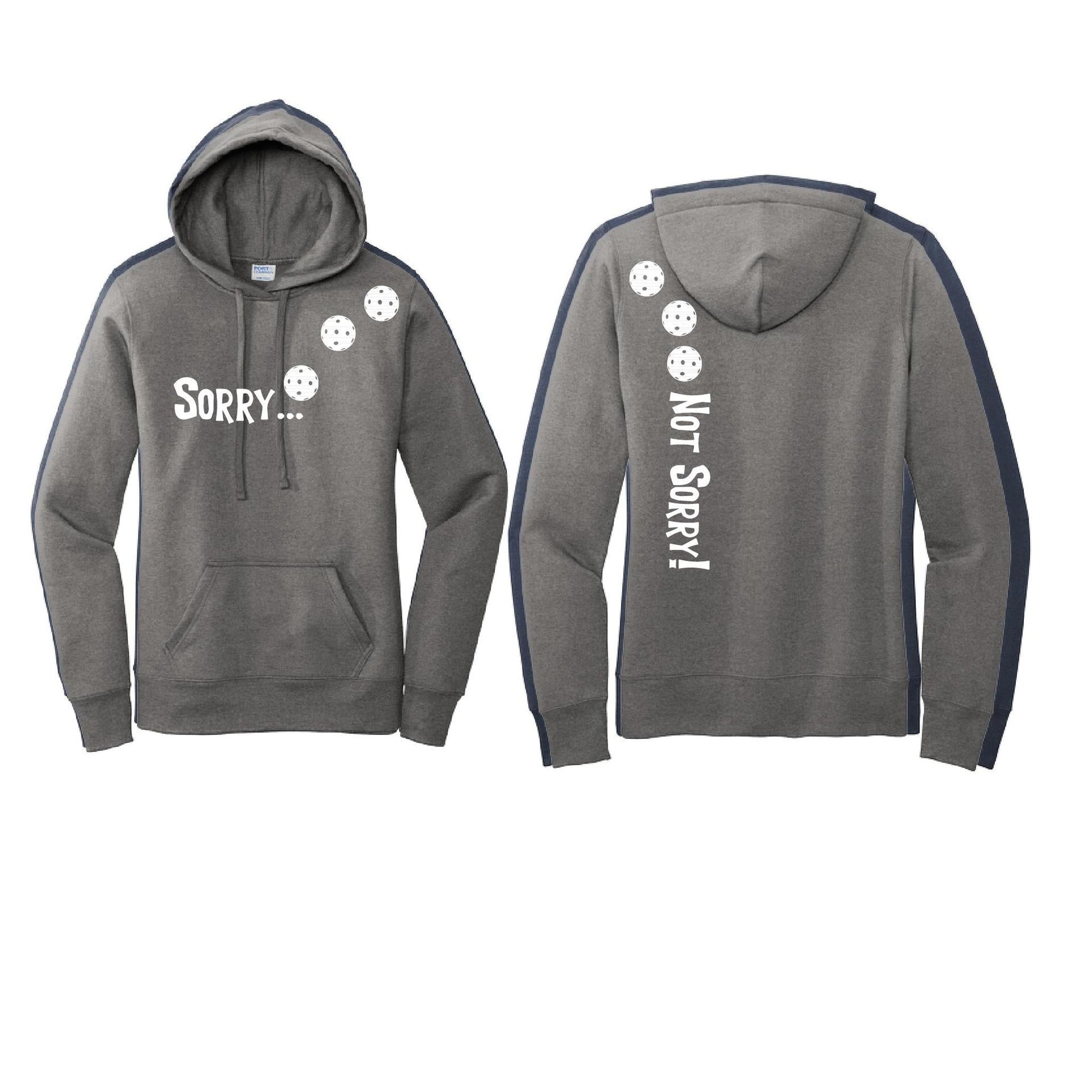 Sorry Not Sorry (Pickleballs Red White Yellow) | Women’s Fitted Hoodie Pickleball Sweatshirt | 50% Cotton 50% Poly Fleece