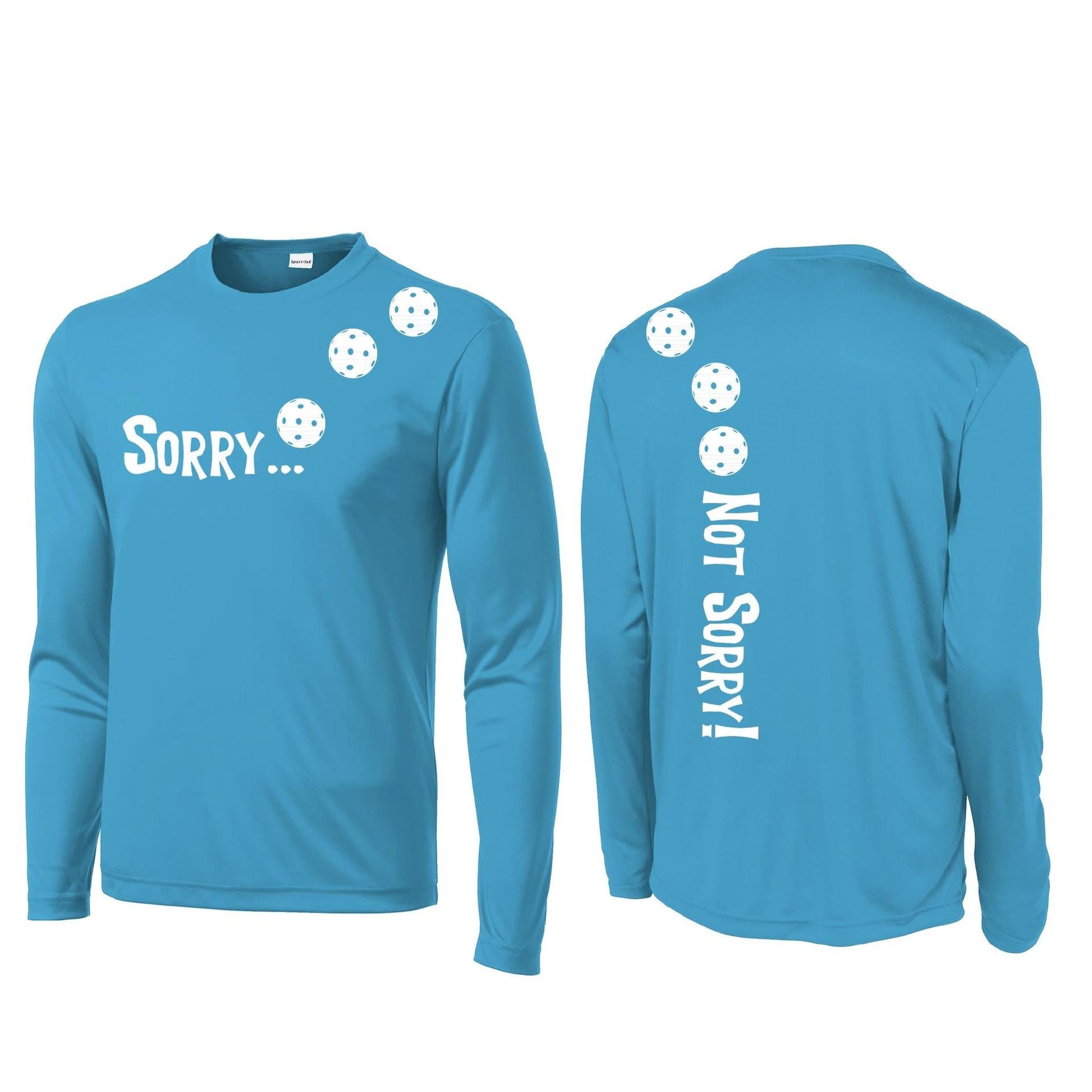 Sorry Not Sorry (Pickleballs Yellow And Red) | Clearance Men's Long Sleeve Athletic Performance T-Shirt | 100% Polyester