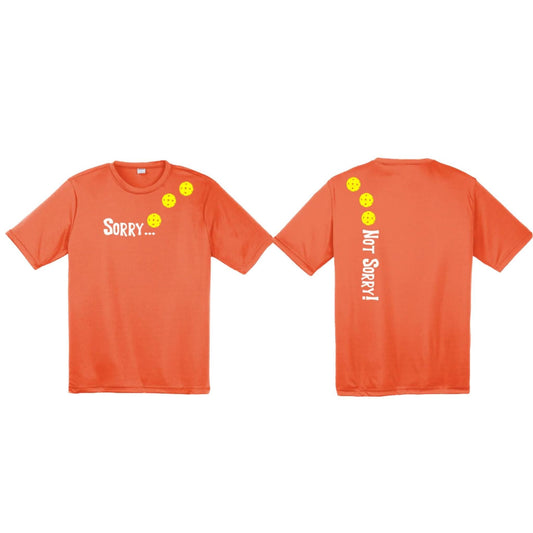 Sorry Not Sorry (Pickleballs Yellow) | Clearance Men's Short Sleeve Athletic Performance T-Shirt | 100% Polyester