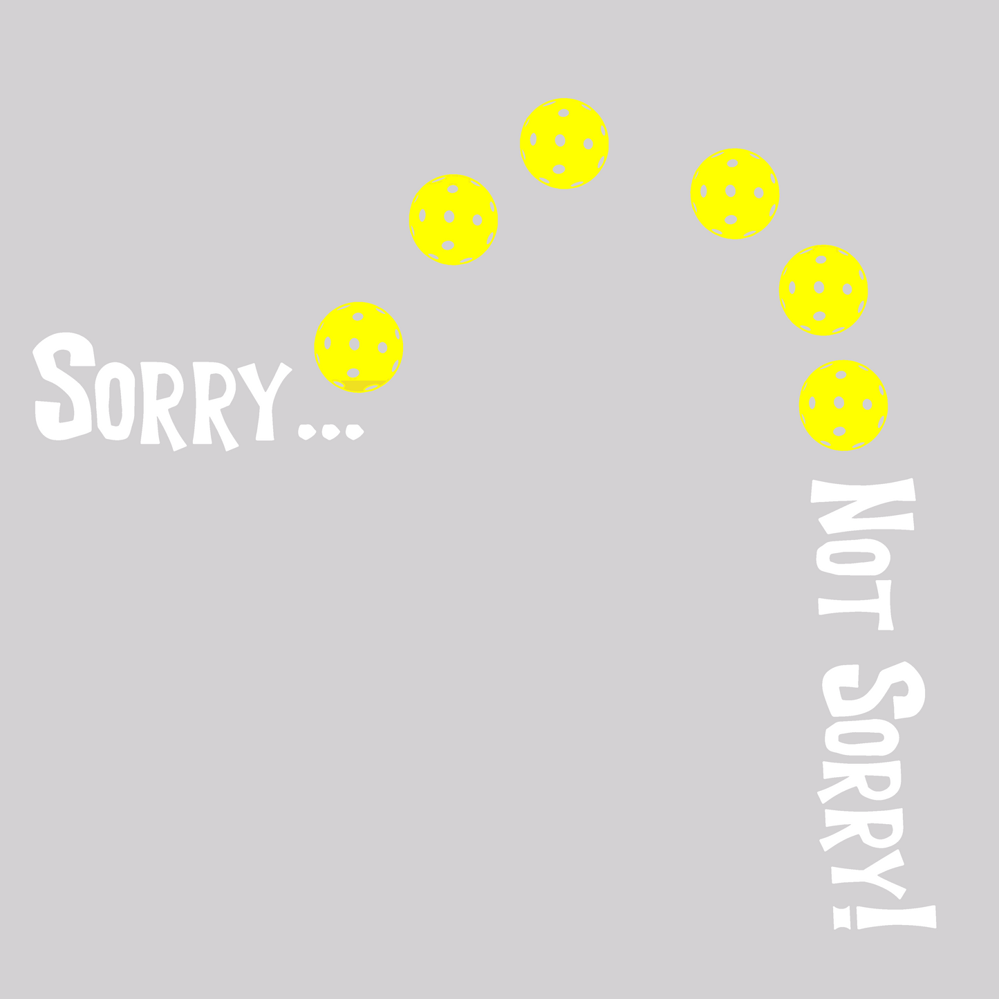 Sorry Not Sorry (Pickleballs With Stars) | Men's Long Sleeve Athletic Shirt | 100% Polyester