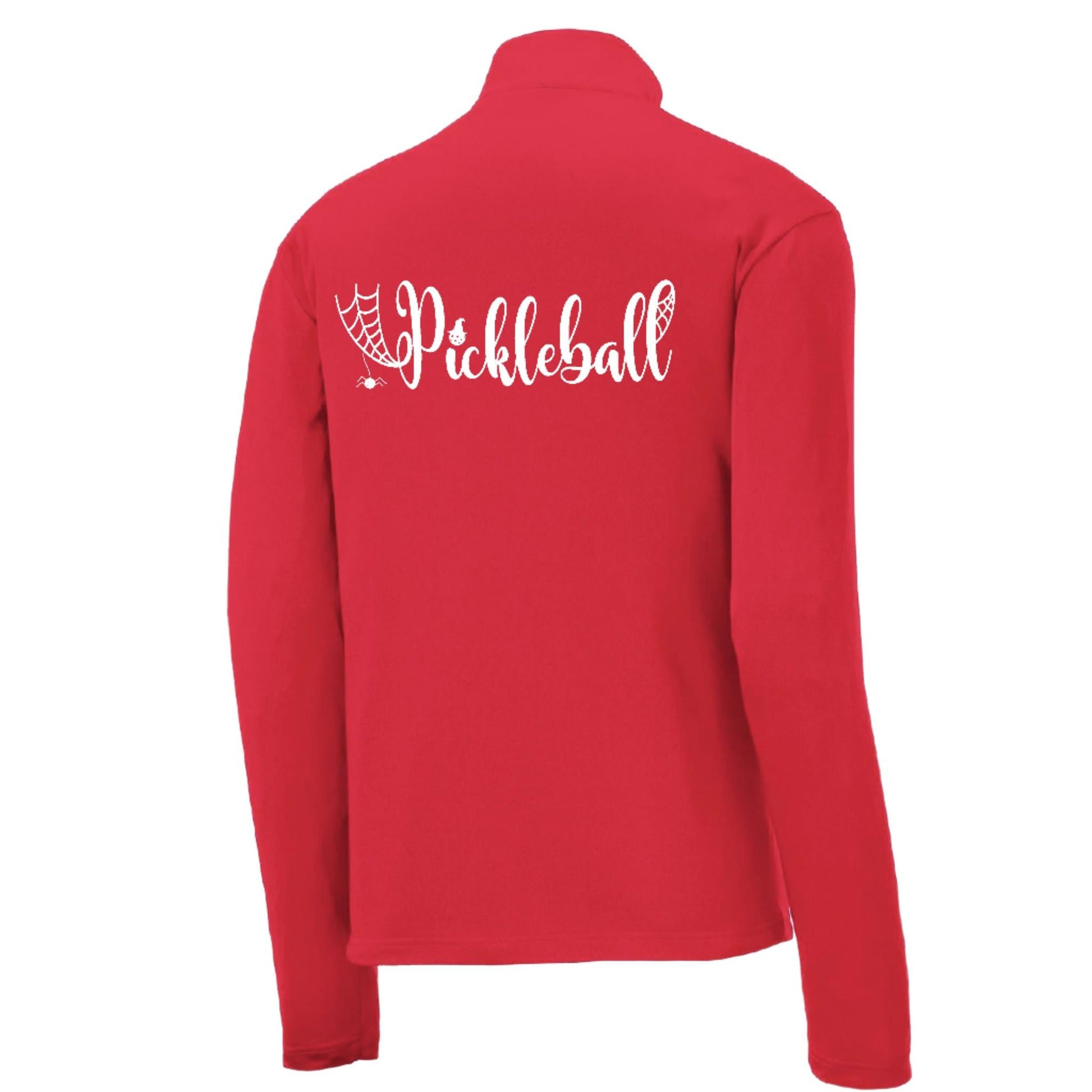 Spider Pickleball | Men's 1/4 Zip Long Sleeve Pullover Athletic Performance Shirt | 100% Polyester