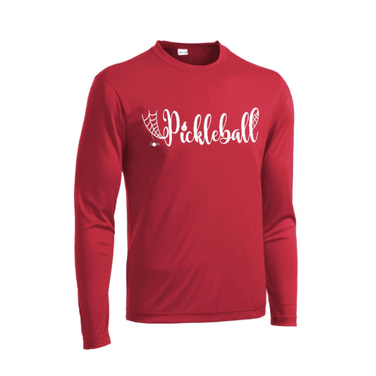 Spider Pickleball | Men's Long Sleeve Athletic Performance T-Shirt | 100% Polyester