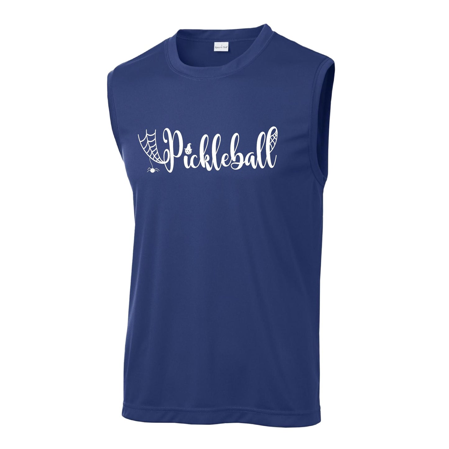 Spider Pickleball | Men's Sleeveless Athletic Performance T-Shirt | 100% Polyester