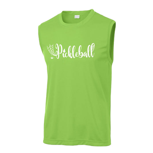 Spider Pickleball | Men's Sleeveless Athletic Performance T-Shirt | 100% Polyester