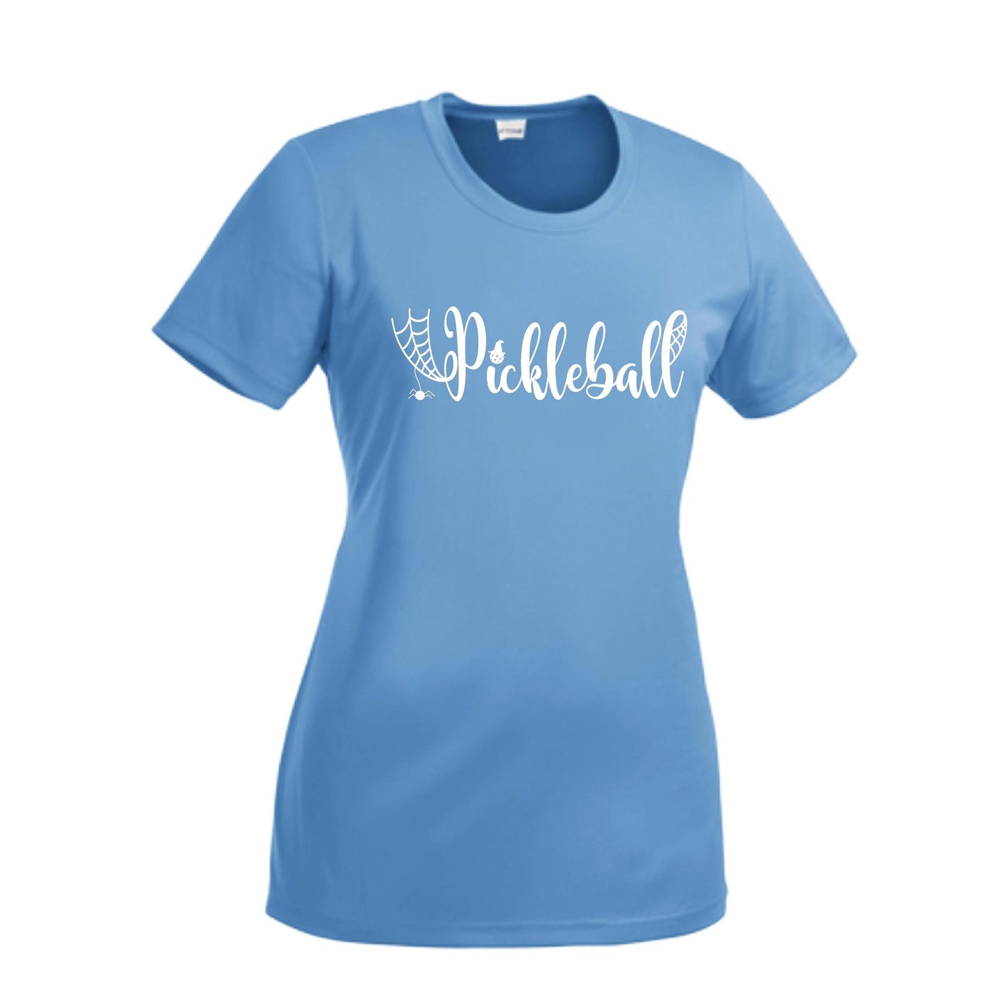 Spider Pickleball | Women’s Short Sleeve Crewneck Pickleball Performance T-Shirts | 100% Polyester