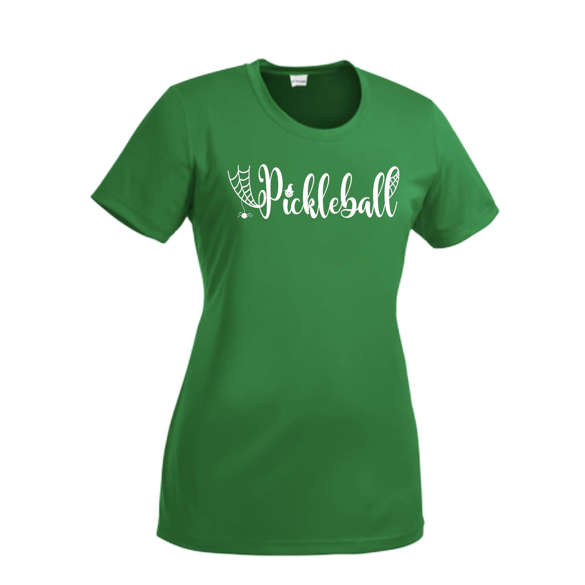 Spider Pickleball | Women’s Short Sleeve Crewneck Pickleball Performance T-Shirts | 100% Polyester