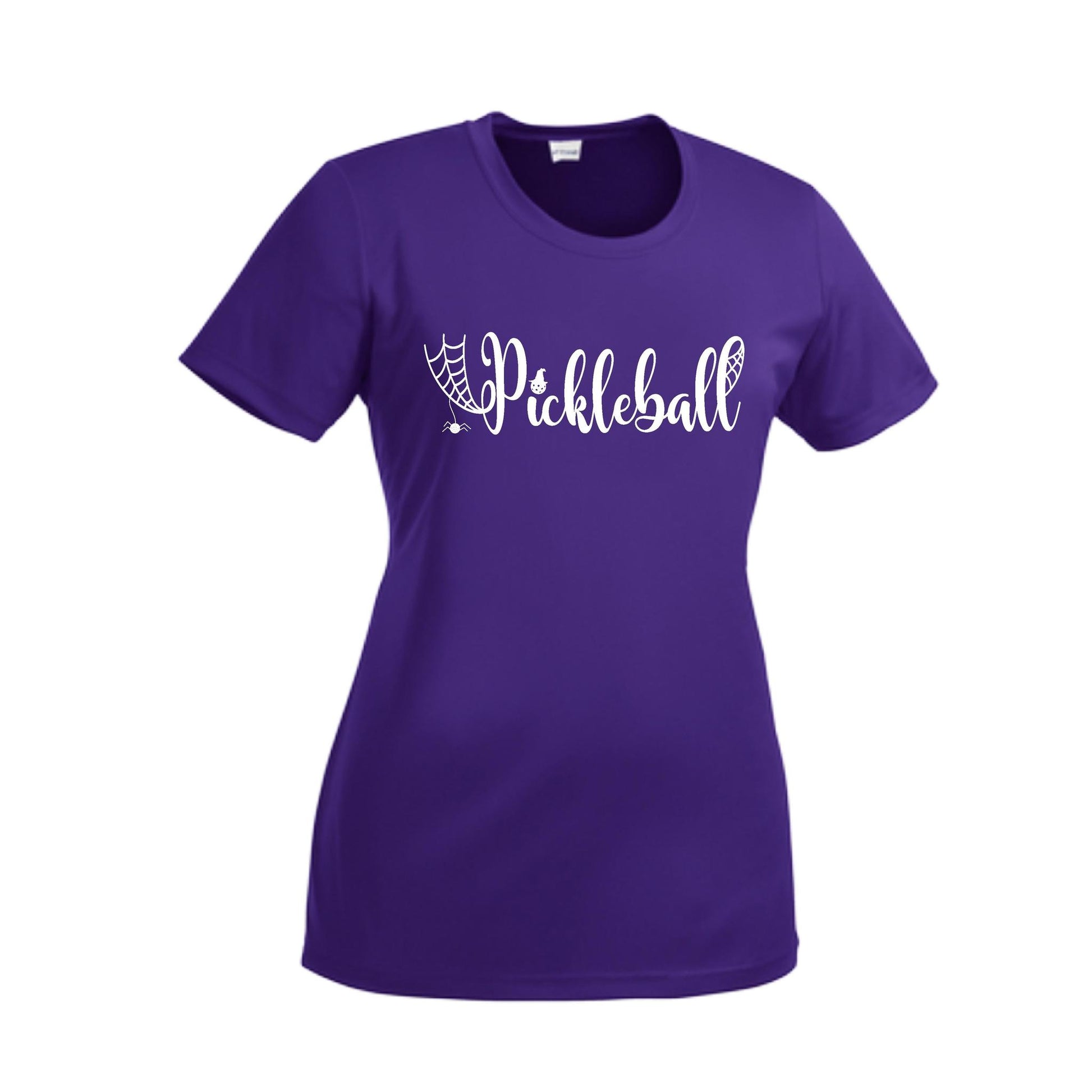 Spider Pickleball | Women’s Short Sleeve Crewneck Pickleball Performance T-Shirts | 100% Polyester
