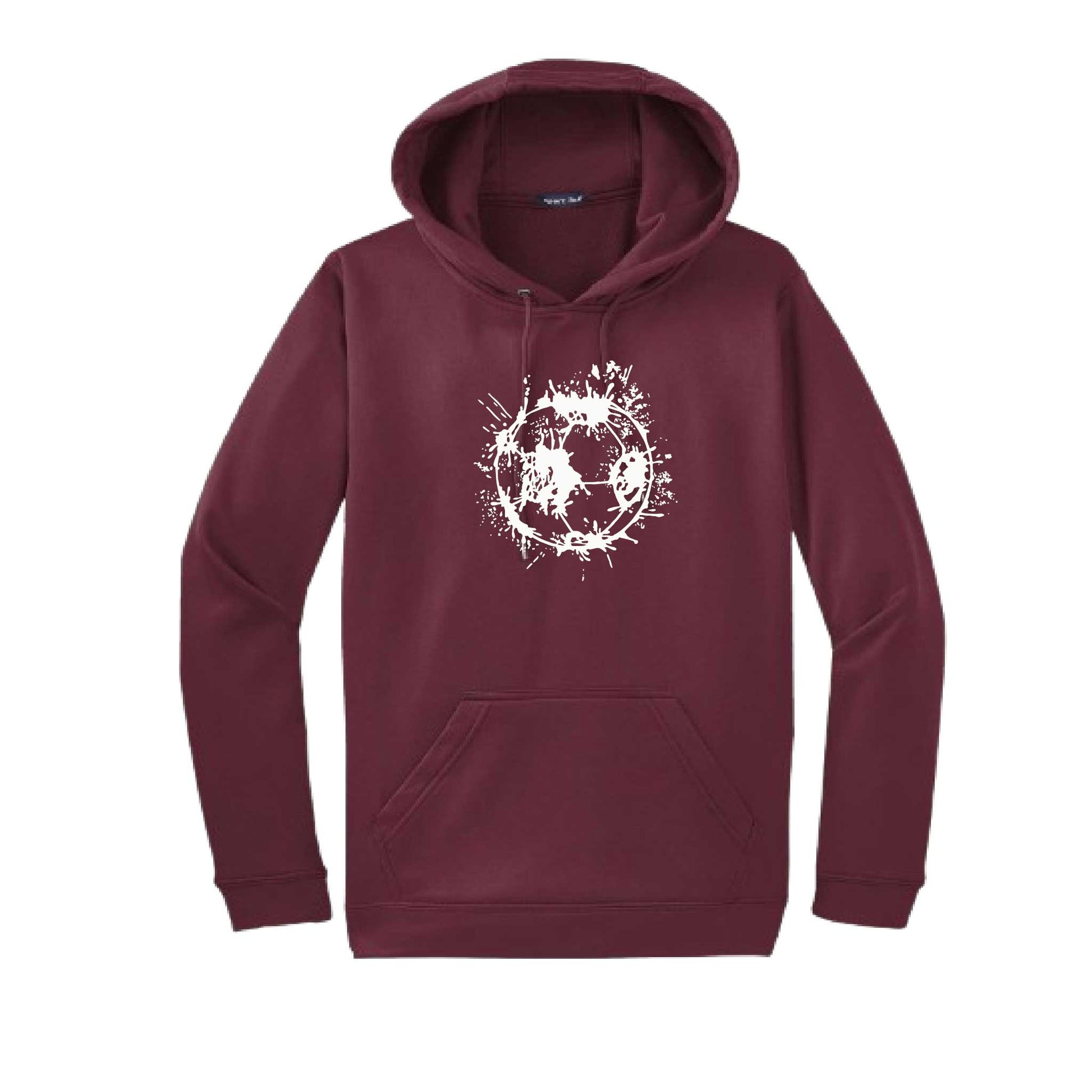 Splatter Soccer | Unisex Hoodie Athletic Soccer Sweatshirt | 50% Cotton/50% Polyester