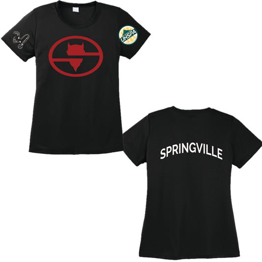 Springville High UHSPA | Women's Short Sleeve Crewneck T-Shirts | 100% Polyester