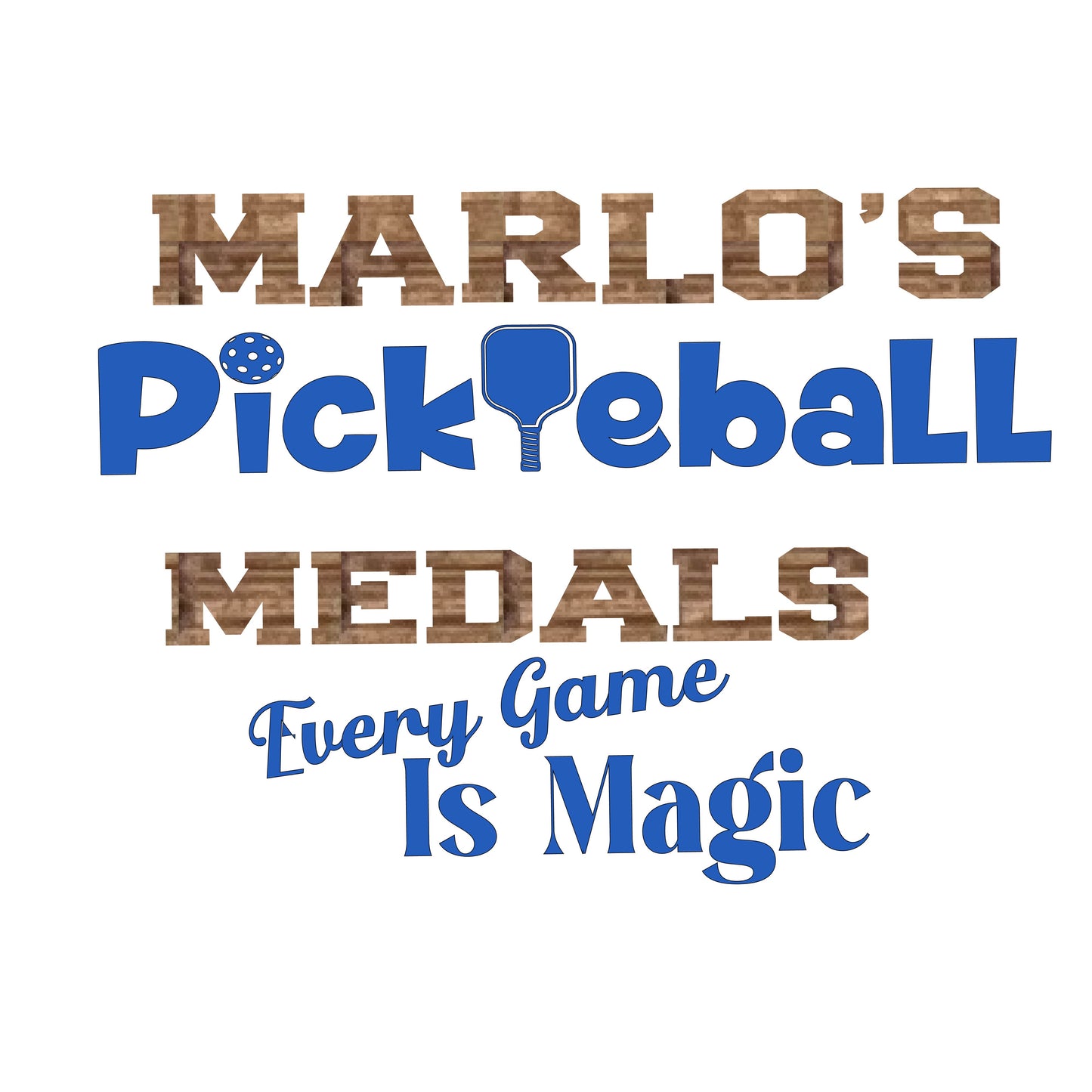 Custom Pickleball "Every Game is Magic" Trophy Display Rack | Sports Tournament Award Hanger