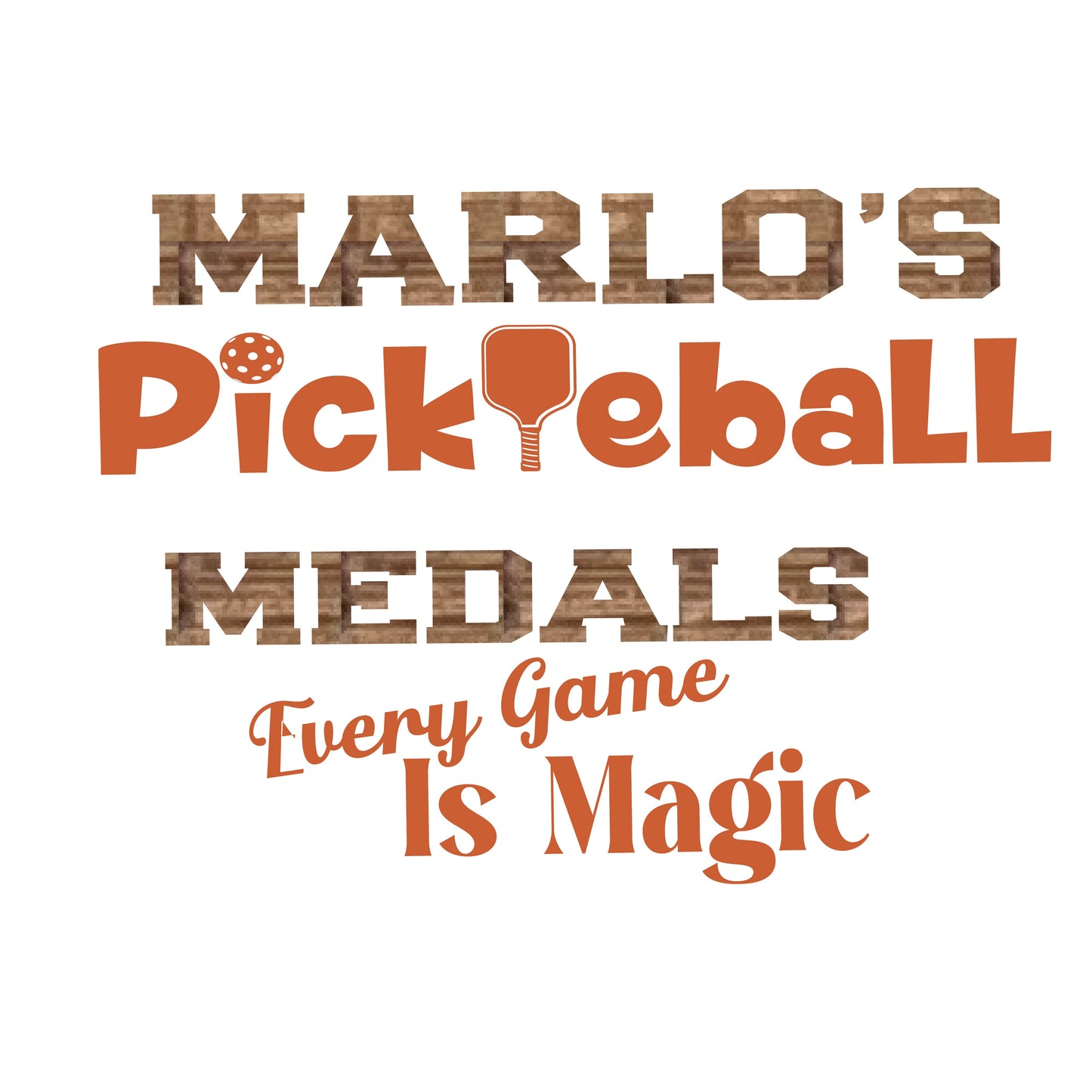 Custom Pickleball "Every Game is Magic" Trophy Display Rack | Sports Tournament Award Hanger