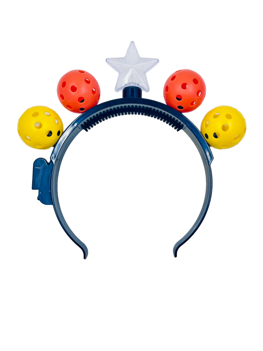 Mini Pickleball Star Headband With Flashing Lights | Fun Pickleball Gifts