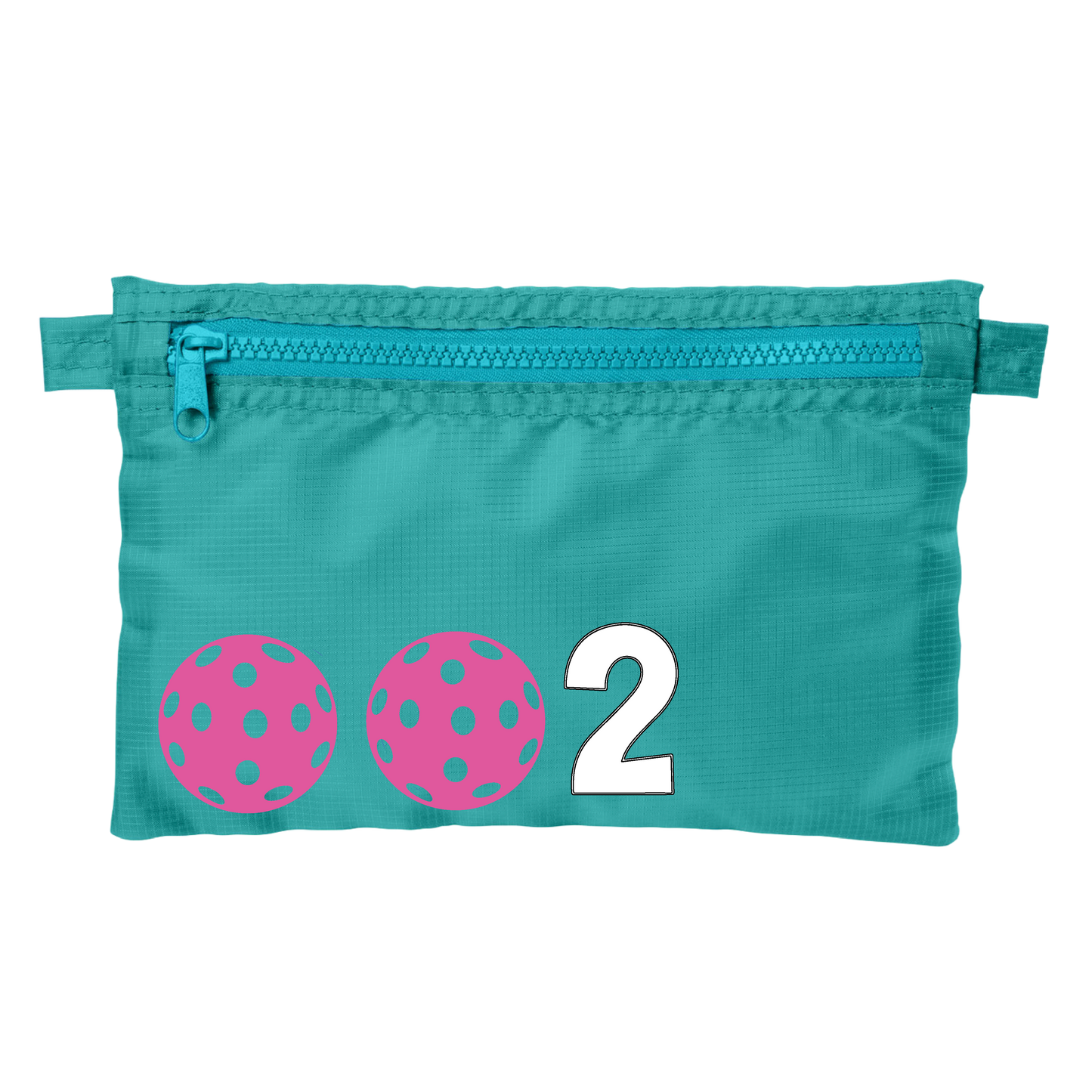 002 With Pickleballs (Customizable) | Pickleball Stash Pouch Bag | Small Size Court Stash Bag