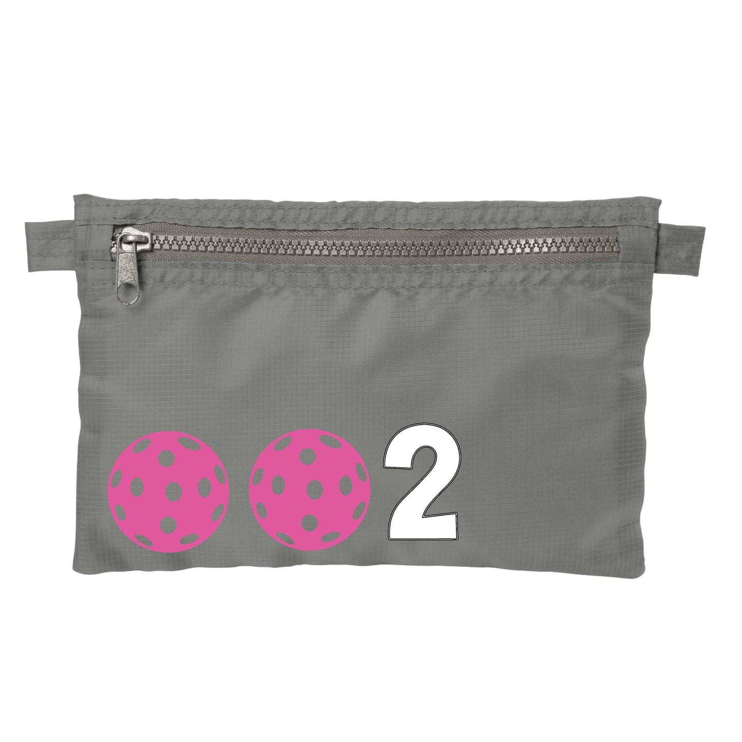 002 With Pickleballs (Customizable) | Pickleball Cosmetic Stash Pouch Bag | Small Size Court Stash Bag