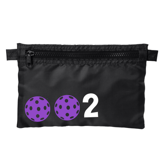 002 With Pickleballs (Customizable) | Pickleball Stash Pouch Bag | Small Size Court Stash Bag