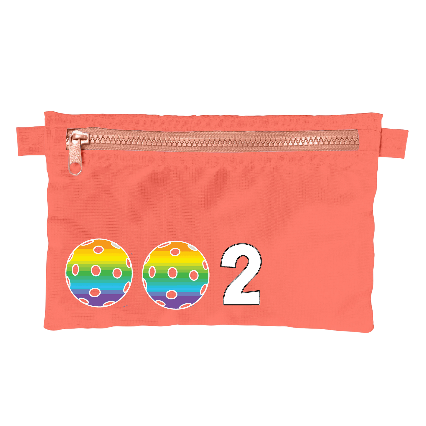 002 With Pickleballs (Customizable) | Pickleball Stash Pouch Bag | Small Size Court Stash Bag