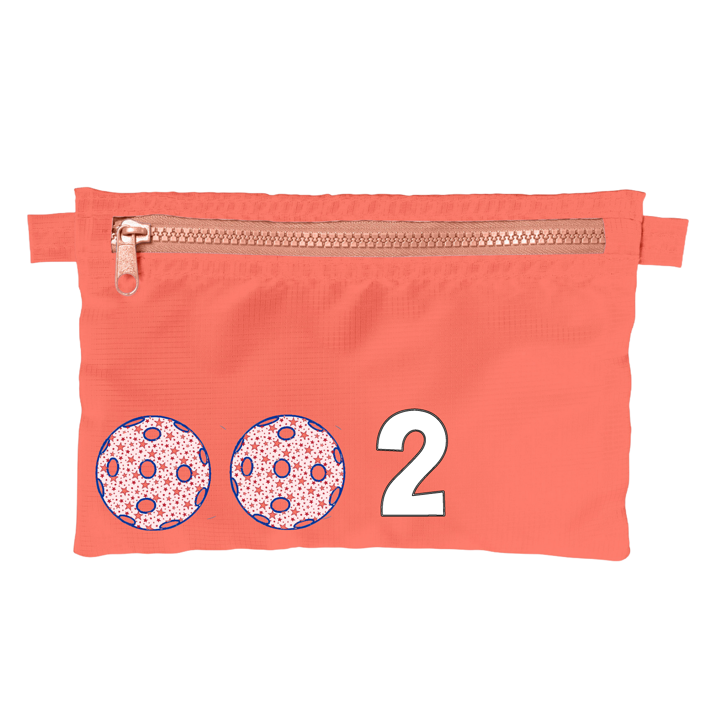 002 With Pickleballs (Customizable) | Pickleball Stash Pouch Bag | Small Size Court Stash Bag