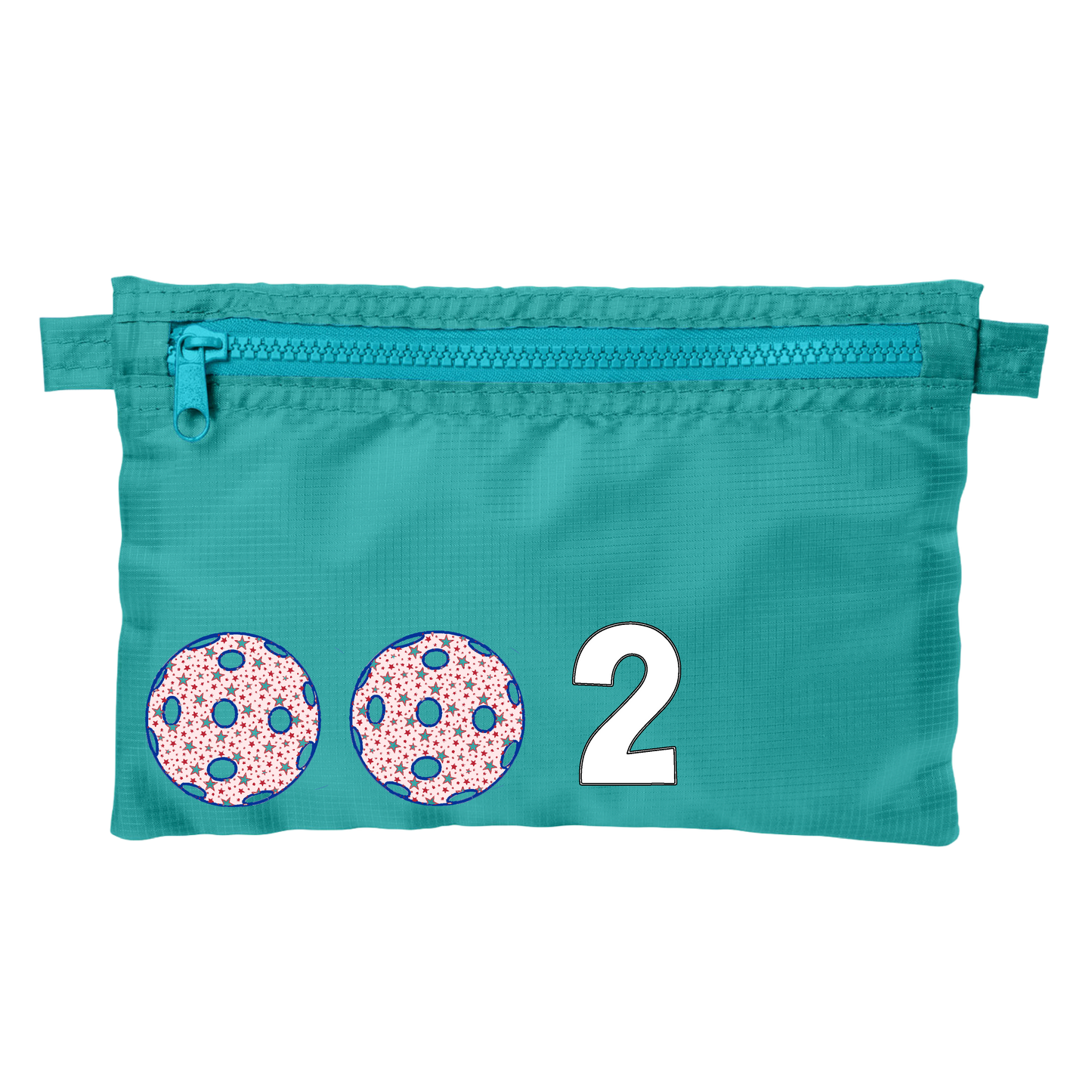 002 With Pickleballs (Customizable) | Pickleball Stash Pouch Bag | Small Size Court Stash Bag