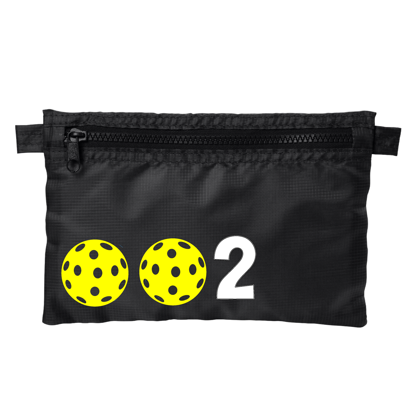 002 With Pickleballs (Customizable) | Pickleball Stash Pouch Bag | Small Size Court Stash Bag