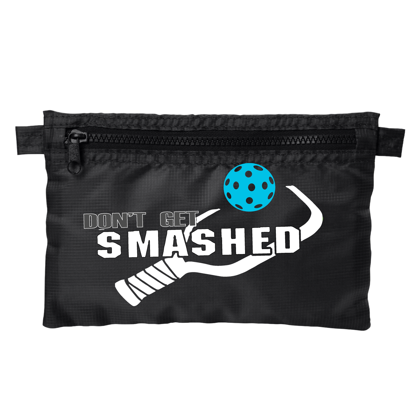 Don't Get Smashed With Pickleballs (Customizable) | Pickleball Stash Pouch Bag | Small Size Court Stash Bag