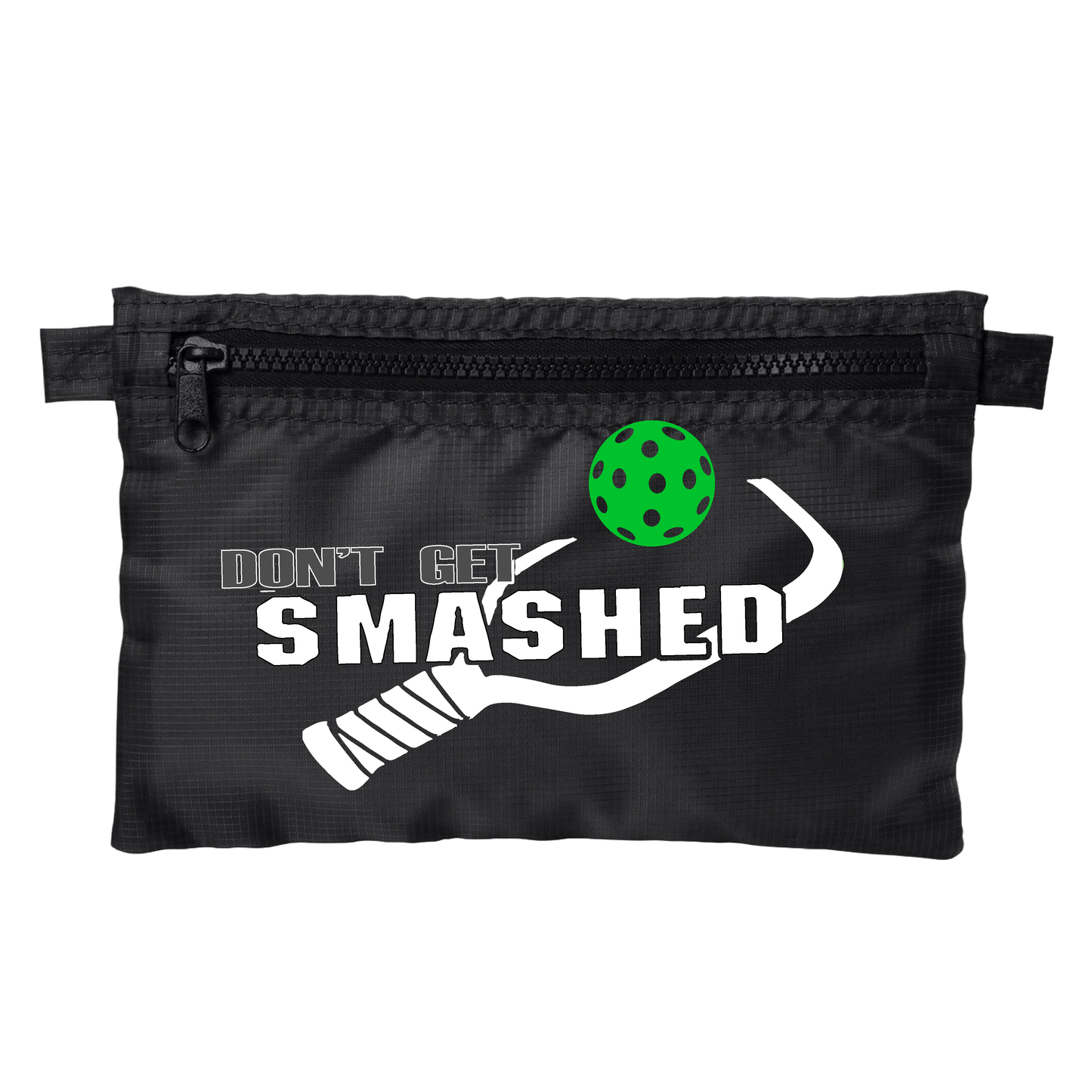 Don't Get Smashed With Pickleballs (Customizable) | Pickleball Stash Pouch Bag | Small Size Court Stash Bag