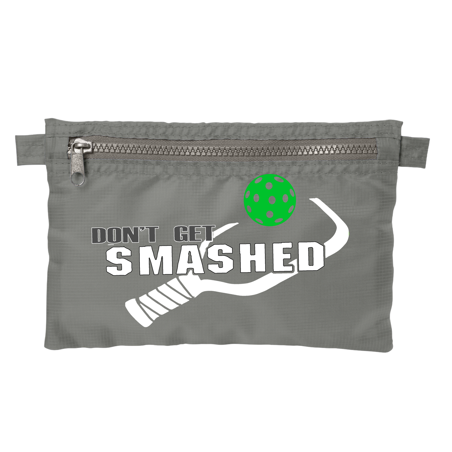 Don't Get Smashed With Pickleballs (Customizable) | Pickleball Stash Pouch Bag | Small Size Court Stash Bag