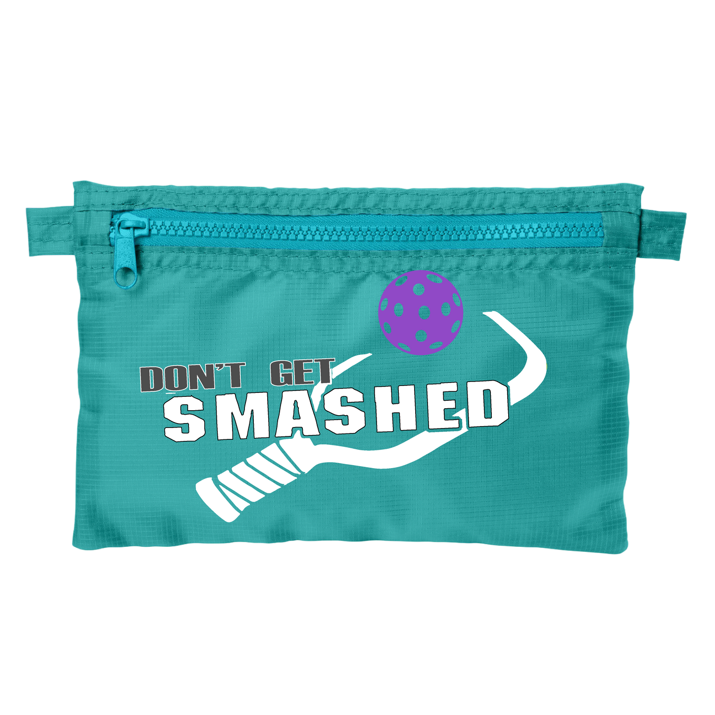 Don't Get Smashed With Pickleballs (Customizable) | Pickleball Stash Pouch Bag | Small Size Court Stash Bag