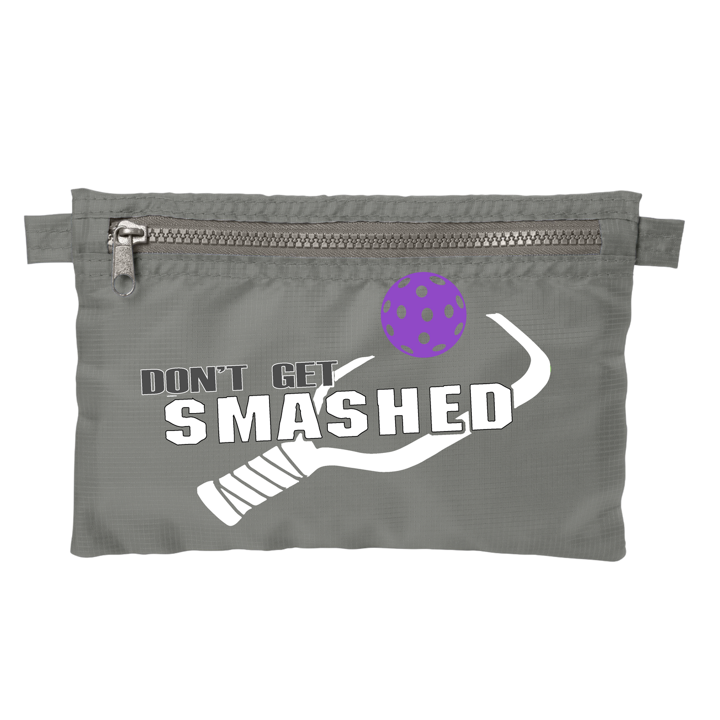 Don't Get Smashed With Pickleballs (Customizable) | Pickleball Stash Pouch Bag | Small Size Court Stash Bag