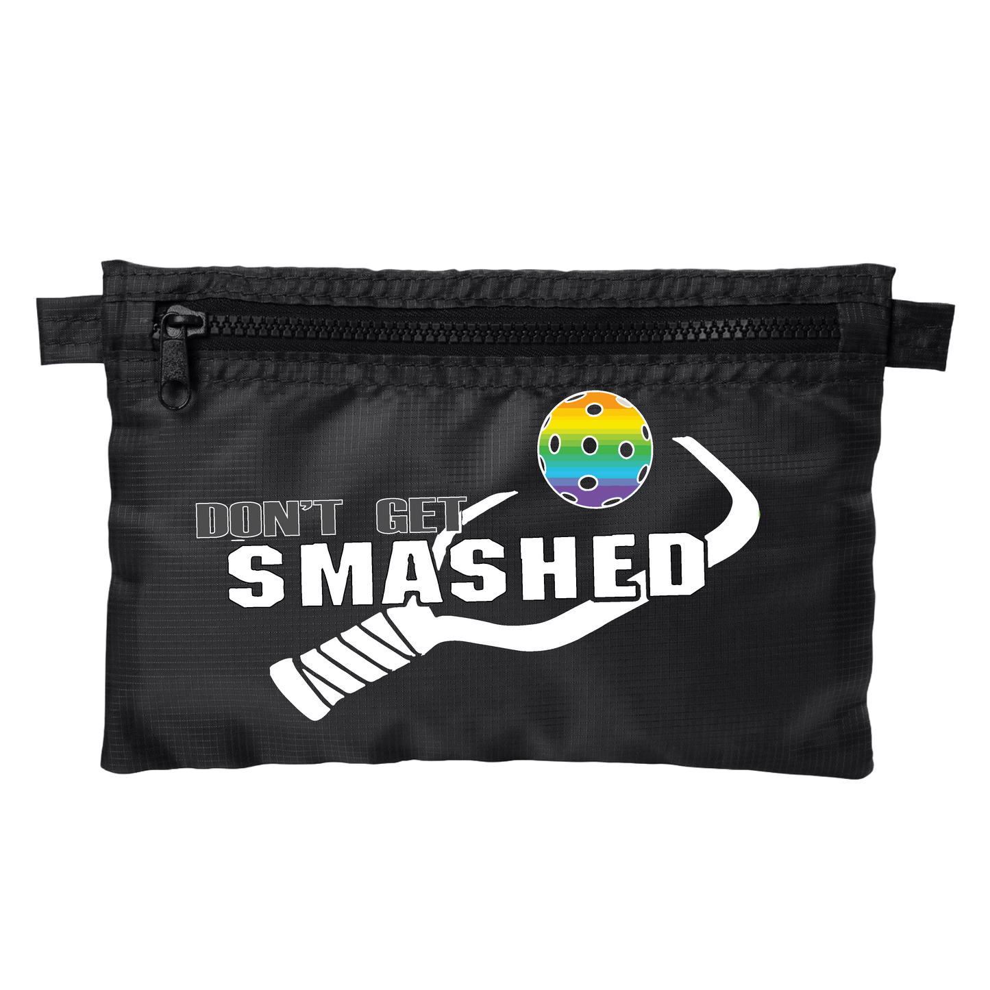 Don't Get Smashed With Pickleballs (Customizable) | Pickleball Stash Pouch Bag | Small Size Court Stash Bag