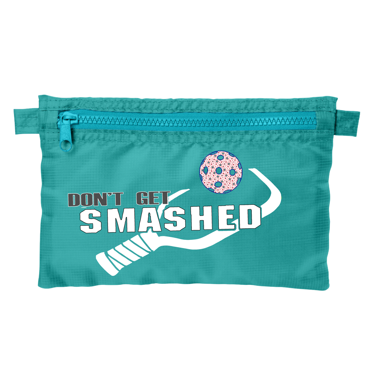 Don't Get Smashed With Pickleballs (Customizable) | Pickleball Stash Pouch Bag | Small Size Court Stash Bag