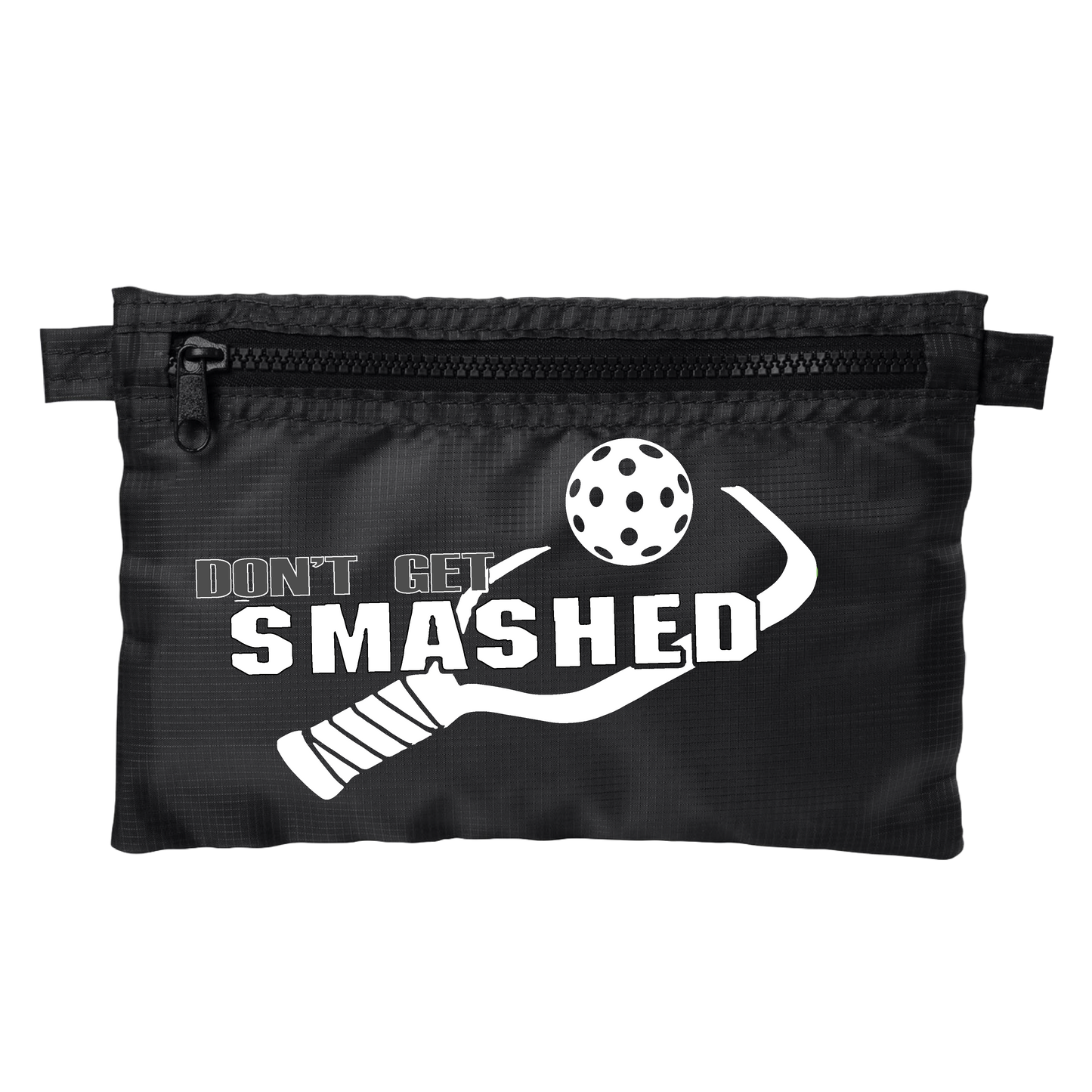 Don't Get Smashed With Pickleballs (Customizable) | Pickleball Stash Pouch Bag | Small Size Court Stash Bag