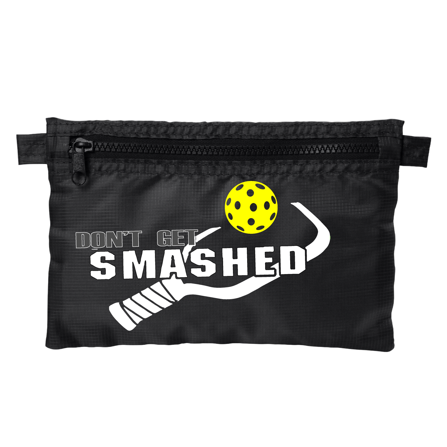 Don't Get Smashed With Pickleballs (Customizable) | Pickleball Stash Pouch Bag | Small Size Court Stash Bag