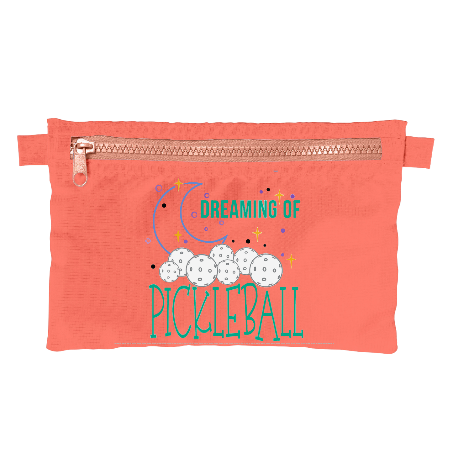 Dreaming Of Pickleball | Pickleball Stash Pouch Bag | Small Size Court Stash Bag