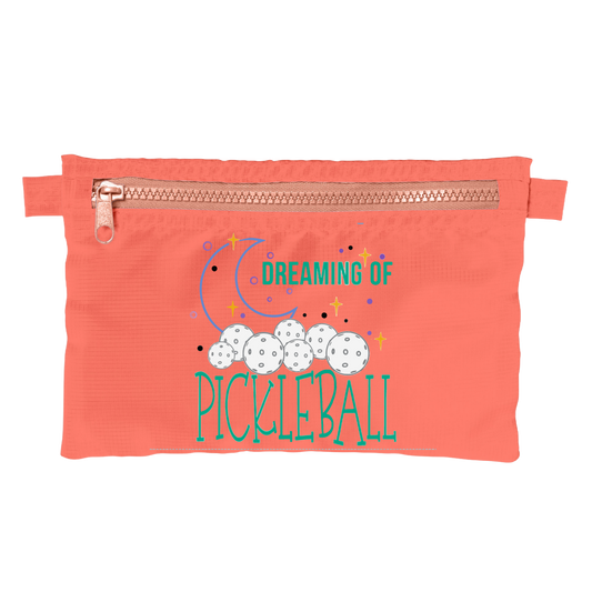 Dreaming Of Pickleball | Pickleball Stash Pouch Bag | Small Size Court Stash Bag