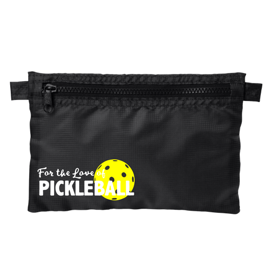 For The Love Of Pickleball | Pickleball Stash Pouch Bag | Small Size Court Stash Bag